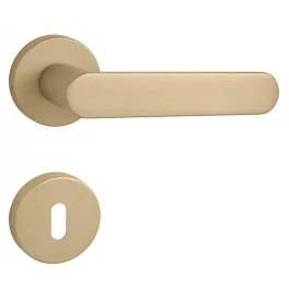 Klika ROUND - R - Zlatá matná